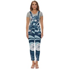 Flowers Pattern Floral Ocean Abstract Digital Art Women s Pinafore Overalls Jumpsuit by Pakemis