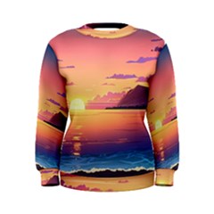 Sunset Ocean Beach Water Tropical Island Vacation 3 Women s Sweatshirt