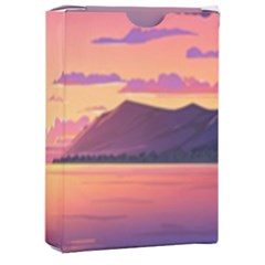 Sunset Ocean Beach Water Tropical Island Vacation 3 Playing Cards Single Design (rectangle) With Custom Box by Pakemis