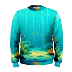 Intro Youtube Background Wallpaper Aquatic Water Men s Sweatshirt by Pakemis