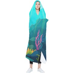 Intro Youtube Background Wallpaper Aquatic Water Wearable Blanket by Pakemis