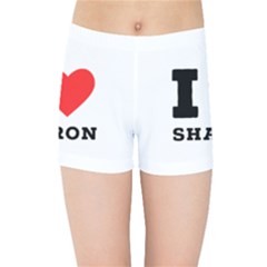 I Love Sharon Kids  Sports Shorts by ilovewhateva