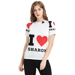 I Love Sharon Women s Short Sleeve Rash Guard by ilovewhateva