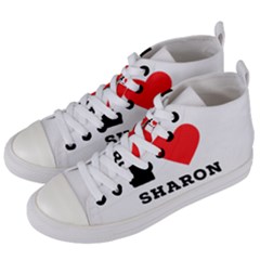 I Love Sharon Women s Mid-top Canvas Sneakers by ilovewhateva