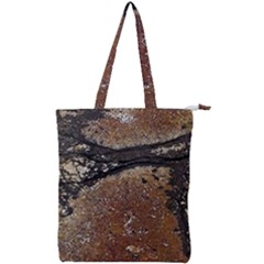 Rustic Charm Abstract Print Double Zip Up Tote Bag by dflcprintsclothing