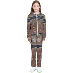 Rustic Charm Abstract Print Kids  Tracksuit by dflcprintsclothing