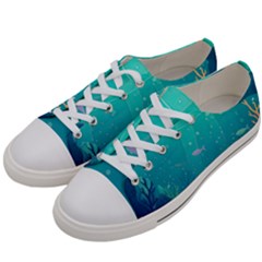 Ai Generated Ocean Sea Fish Aquatic Water Nature 3 Men s Low Top Canvas Sneakers by Pakemis