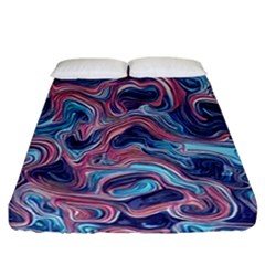 Fluid Art Pattern Fitted Sheet (california King Size) by GardenOfOphir