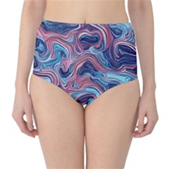 Fluid Art Pattern Classic High-waist Bikini Bottoms