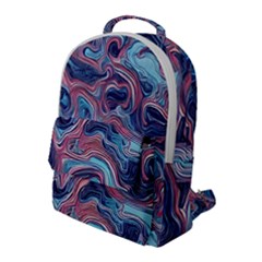 Fluid Art Pattern Flap Pocket Backpack (large) by GardenOfOphir