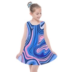 Abstract Liquid Art Pattern Kids  Summer Dress by GardenOfOphir