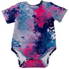 Fluid Art Pattern Baby Short Sleeve Bodysuit by GardenOfOphir