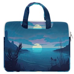 Ai Generated Ocean Sea Water Anime Nautical 2 Macbook Pro 13  Double Pocket Laptop Bag by Pakemis