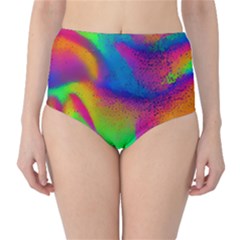 Fluid Background Pattern Classic High-waist Bikini Bottoms