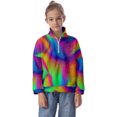 Fluid Background Pattern Kids  Half Zip Hoodie by GardenOfOphir