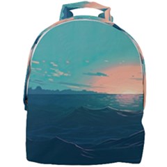 Ai Generated Ocean Sea Water Anime Nautical Mini Full Print Backpack by Pakemis