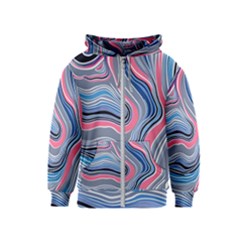 Fluid Abstract Art Kids  Zipper Hoodie by GardenOfOphir