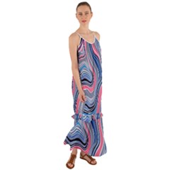 Fluid Abstract Art Cami Maxi Ruffle Chiffon Dress by GardenOfOphir