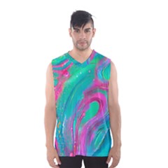 Fluid Art Background Men s Basketball Tank Top by GardenOfOphir