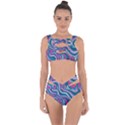 Liquid Art Pattern Bandaged Up Bikini Set  View1