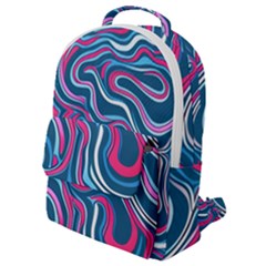 Liquid Art Pattern Flap Pocket Backpack (small) by GardenOfOphir