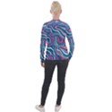 Liquid Art Pattern Velvet Zip Up Jacket View2