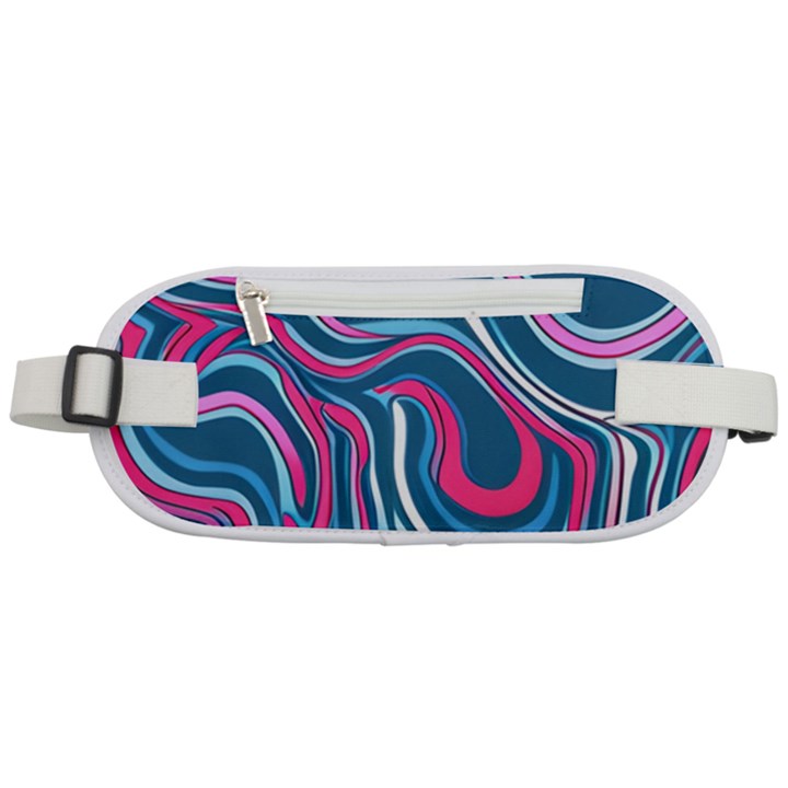 Liquid Art Pattern Rounded Waist Pouch