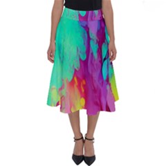 Fluid Background Perfect Length Midi Skirt by GardenOfOphir