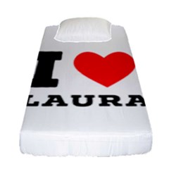 I Love Laura Fitted Sheet (single Size) by ilovewhateva