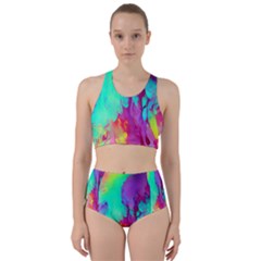 Fluid Background Racer Back Bikini Set by GardenOfOphir