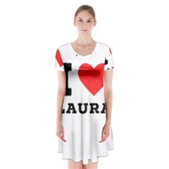 I Love Laura Short Sleeve V-neck Flare Dress