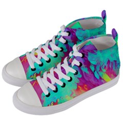 Fluid Background Women s Mid-top Canvas Sneakers by GardenOfOphir