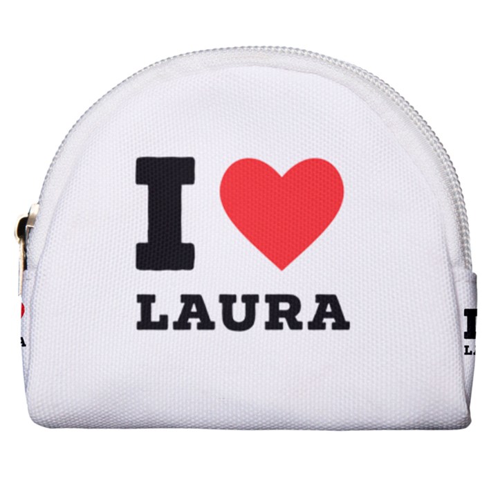 I love laura Horseshoe Style Canvas Pouch