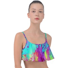 Fluid Background Frill Bikini Top