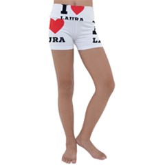 I Love Laura Kids  Lightweight Velour Yoga Shorts by ilovewhateva