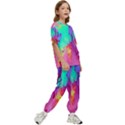 Fluid Background Kids  Tee and Pants Sports Set View3