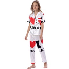 I Love Laura Kids  Satin Short Sleeve Pajamas Set by ilovewhateva