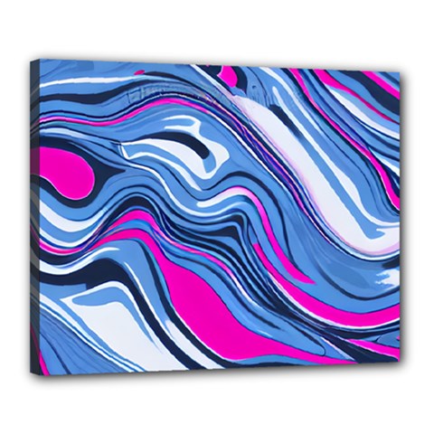 Fluid Art Pattern Canvas 20  X 16  (stretched) by GardenOfOphir