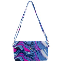 Fluid Art Pattern Removable Strap Clutch Bag by GardenOfOphir