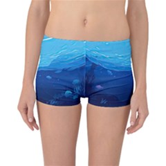 Ai Generated Ocean Sea Fish Underwater Water Reversible Boyleg Bikini Bottoms by Pakemis