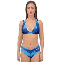 Ai Generated Ocean Sea Fish Underwater Water Double Strap Halter Bikini Set by Pakemis