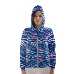 Modern Fluid Art Women s Hooded Windbreaker by GardenOfOphir