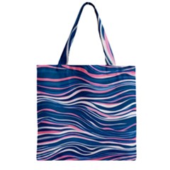 Modern Fluid Art Zipper Grocery Tote Bag by GardenOfOphir
