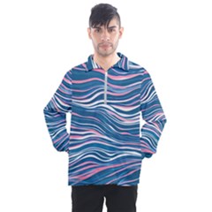 Modern Fluid Art Men s Half Zip Pullover by GardenOfOphir