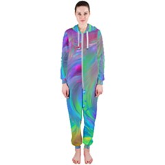 Fluid Art - Artistic And Colorful Hooded Jumpsuit (ladies) by GardenOfOphir