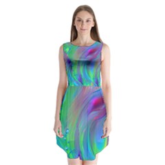 Fluid Art - Artistic And Colorful Sleeveless Chiffon Dress   by GardenOfOphir