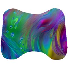 Fluid Art - Artistic And Colorful Head Support Cushion by GardenOfOphir