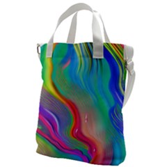 Fluid Art - Contemporary And Flowy Canvas Messenger Bag by GardenOfOphir