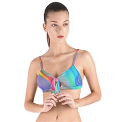 Fluid Art - Contemporary And Flowy Tie Up Cut Bikini Top by GardenOfOphir