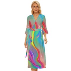 Fluid Art - Contemporary And Flowy Midsummer Wrap Dress by GardenOfOphir